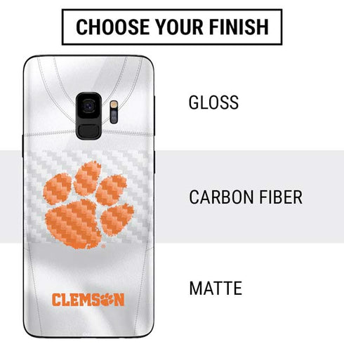 Clemson University White Jersey Galaxy S9 Skin
